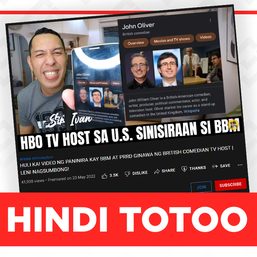 HINDI TOTOO: Kinausap ng mga dilawan si John Oliver para talakayin niya ang eleksiyon ng Filipinas