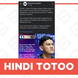 HINDI TOTOO: Kinumpirma ni Duterte na makukulong nang 10 taon si Hontiveros