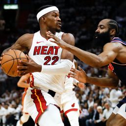 Heat pull away for series-opening win against 76ers