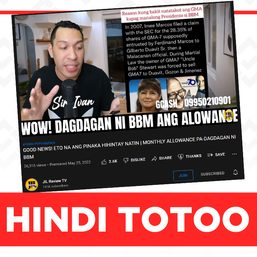 HINDI TOTOO: Si Bongbong Marcos ang nag-iisang senador na hindi tumanggap ng PDAF