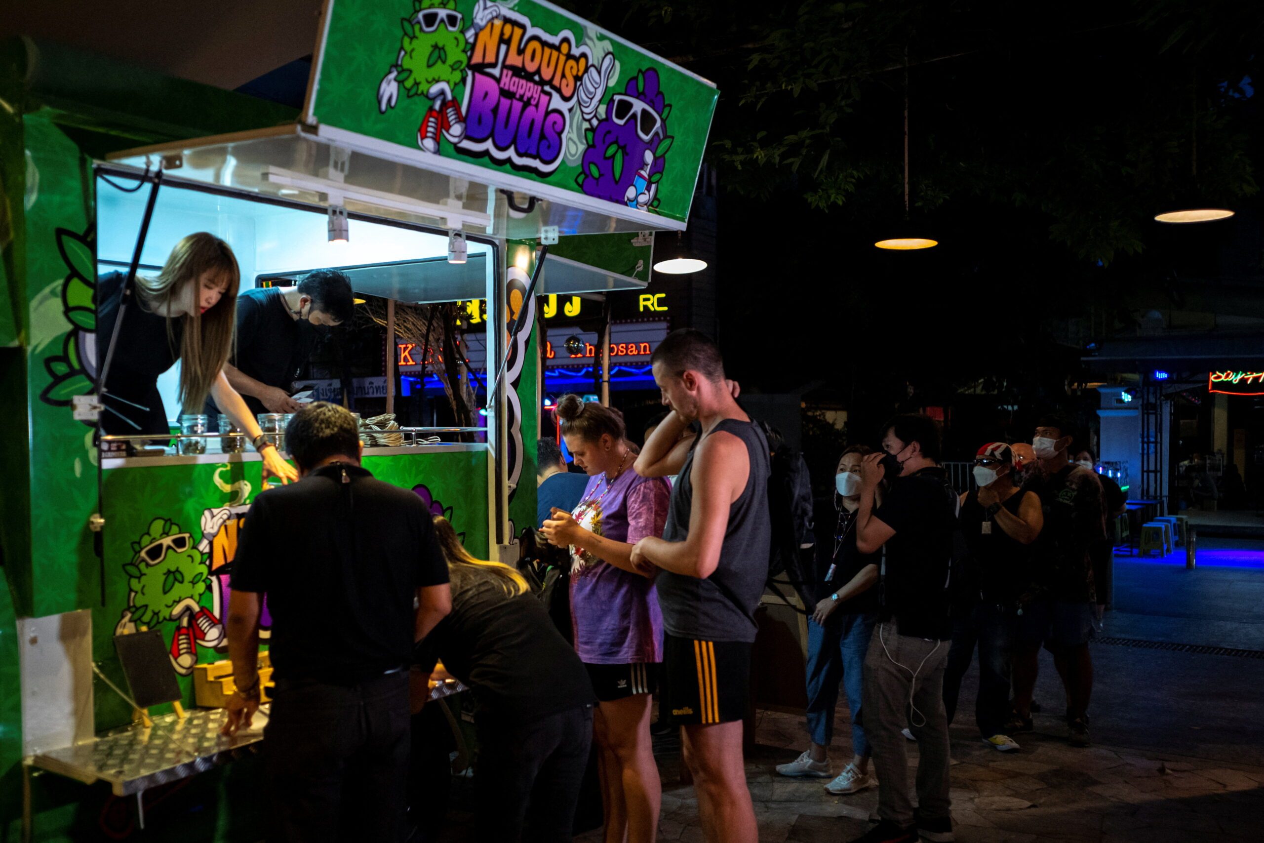 LOOK: Bangkok’s cannabis pop-up truck proves popular with tourists