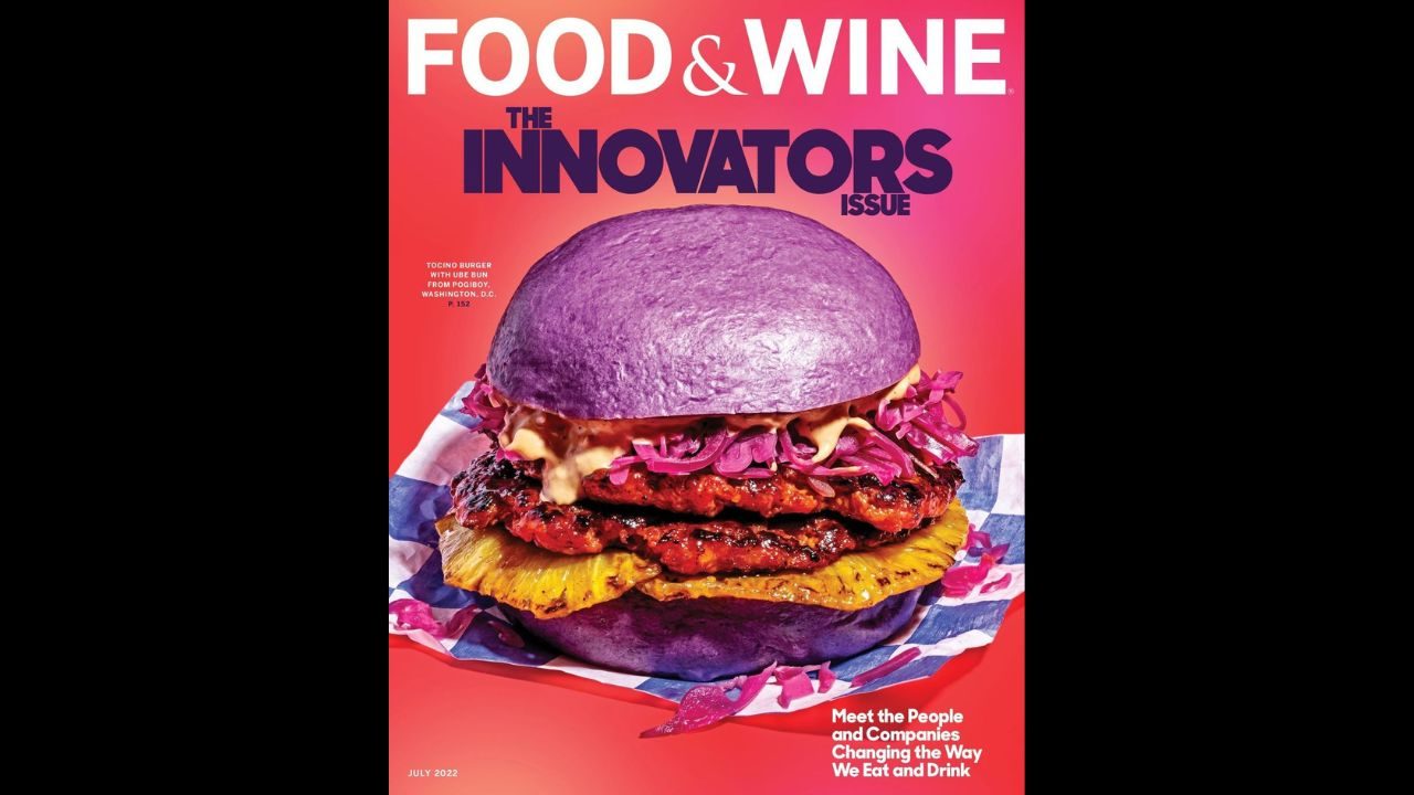 Pinoy pride! Tocino burger with ube buns lands on cover of Food & Wine magazine