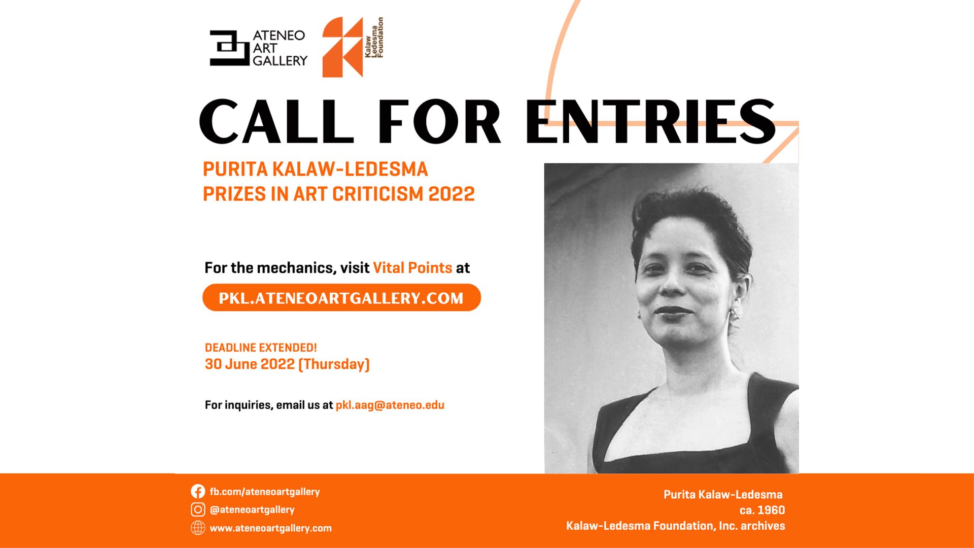 Last call for entries for the Purita Kalaw-Ledesma Prizes in Art Criticism