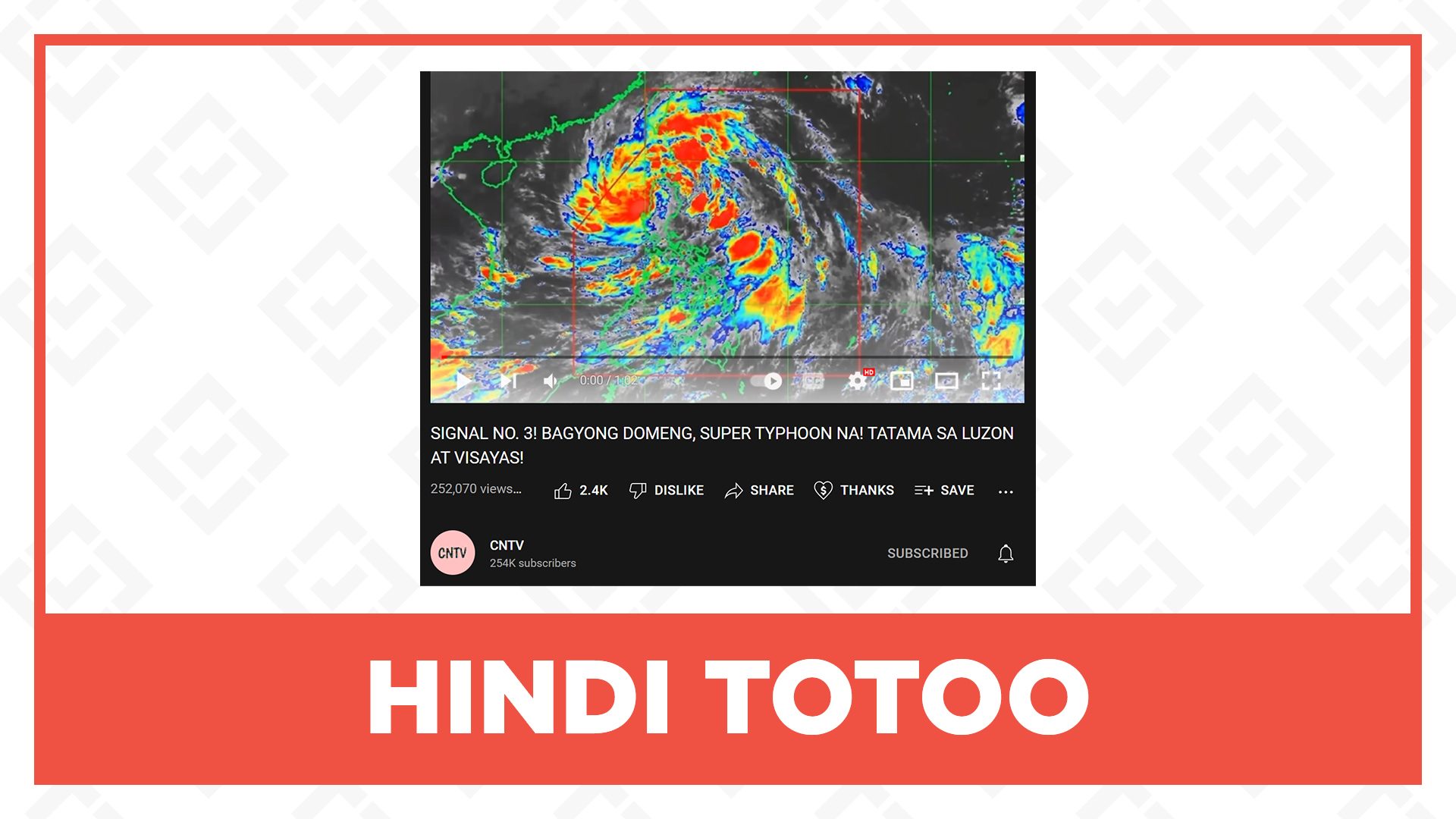 HINDI TOTOO: May tatamang Super Typhoon Domeng sa Pilipinas nitong Mayo 2022