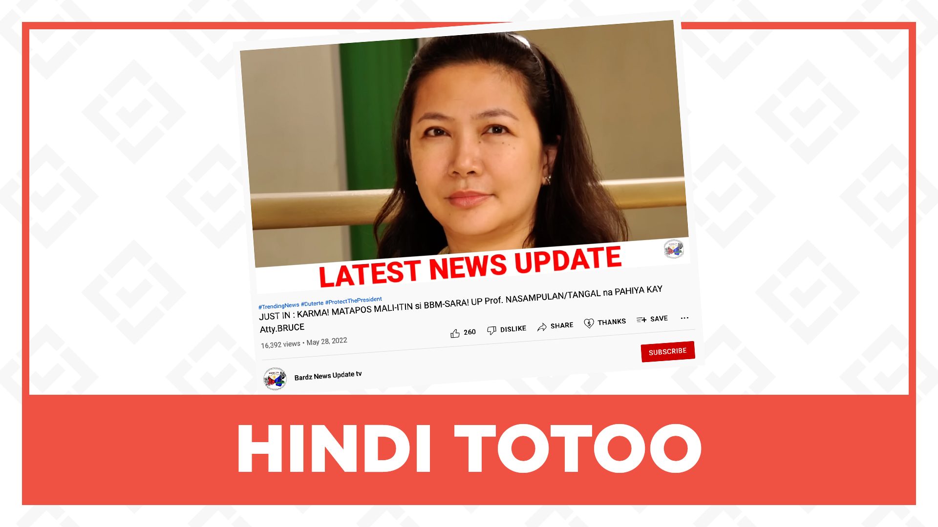 HINDI TOTOO: UP professor tinanggal pagkatapos ng komento tungkol sa 2022 eleksiyon