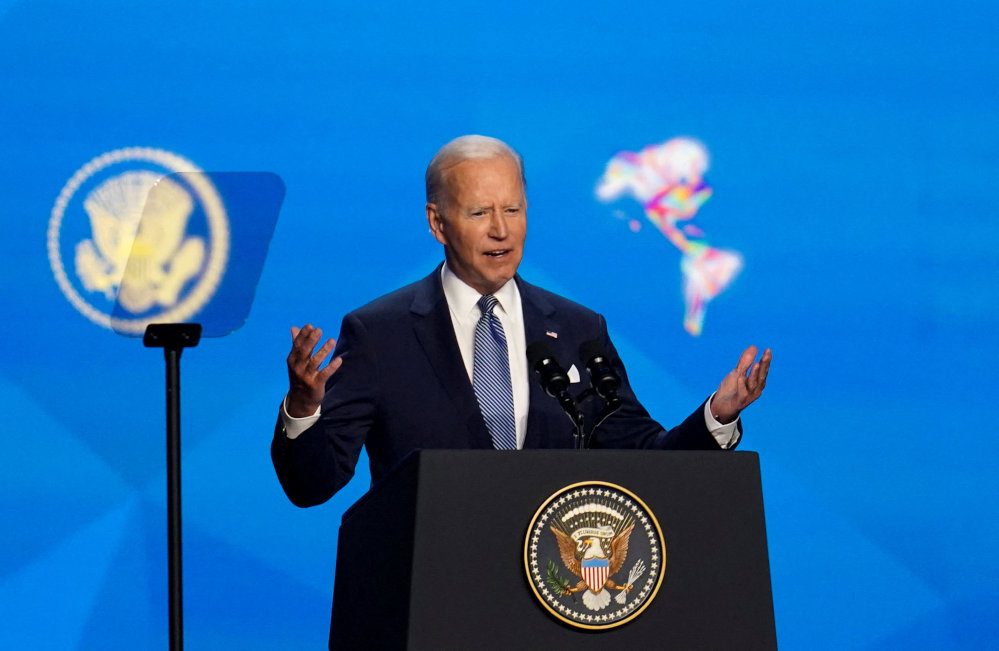 Biden lines up clean energy growth plan at troubled Americas summit