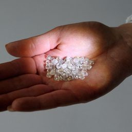 Rare white diamond up for auction in Hong Kong