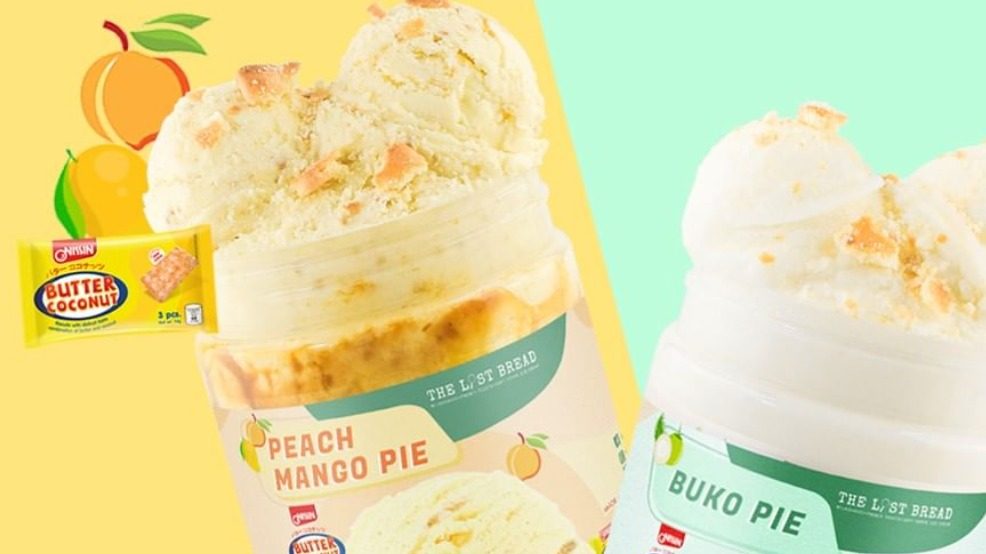 Try Peach Mango Pie ice cream made with Butter Coconut cookies