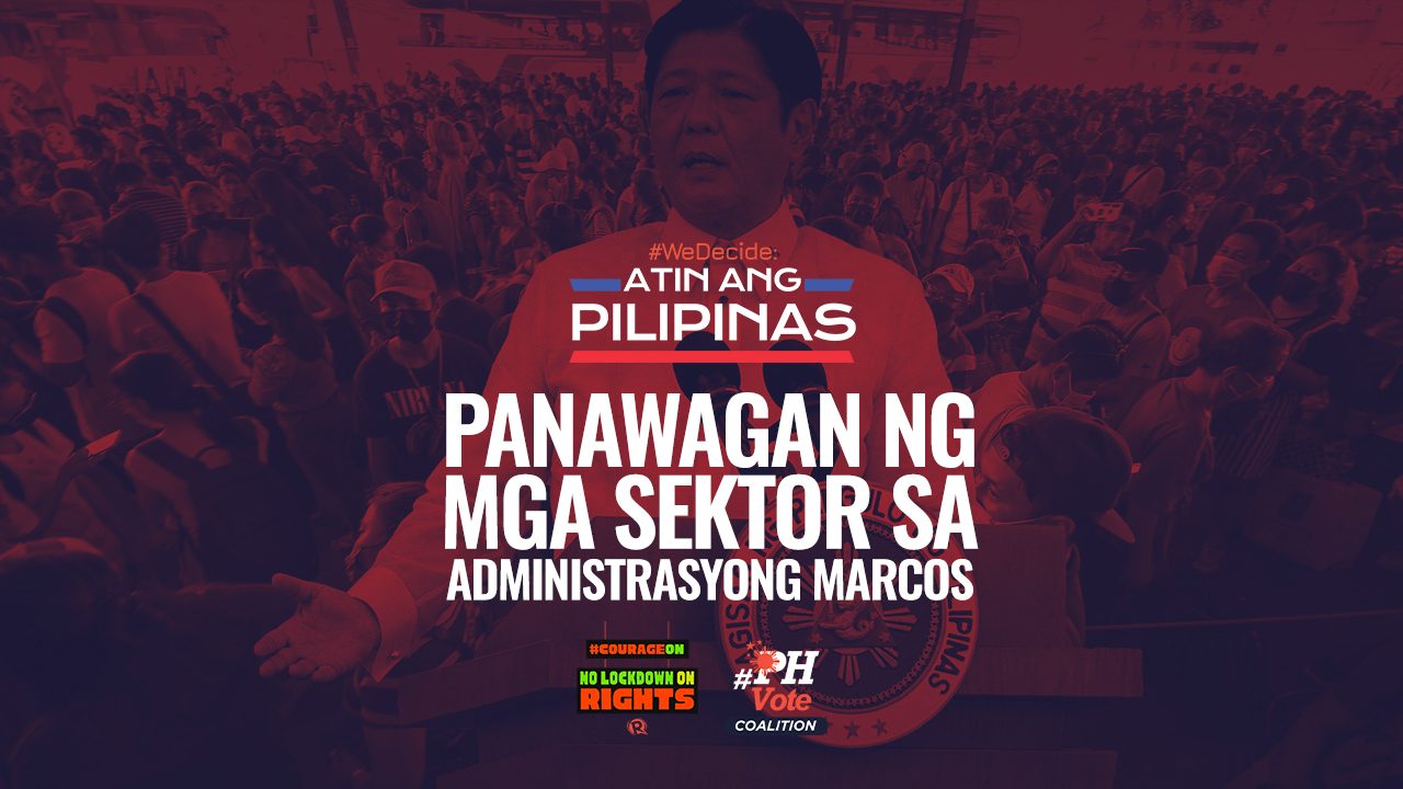 Atin Ang Pilipinas: Panawagan ng mga sektor sa administrasyong Marcos
