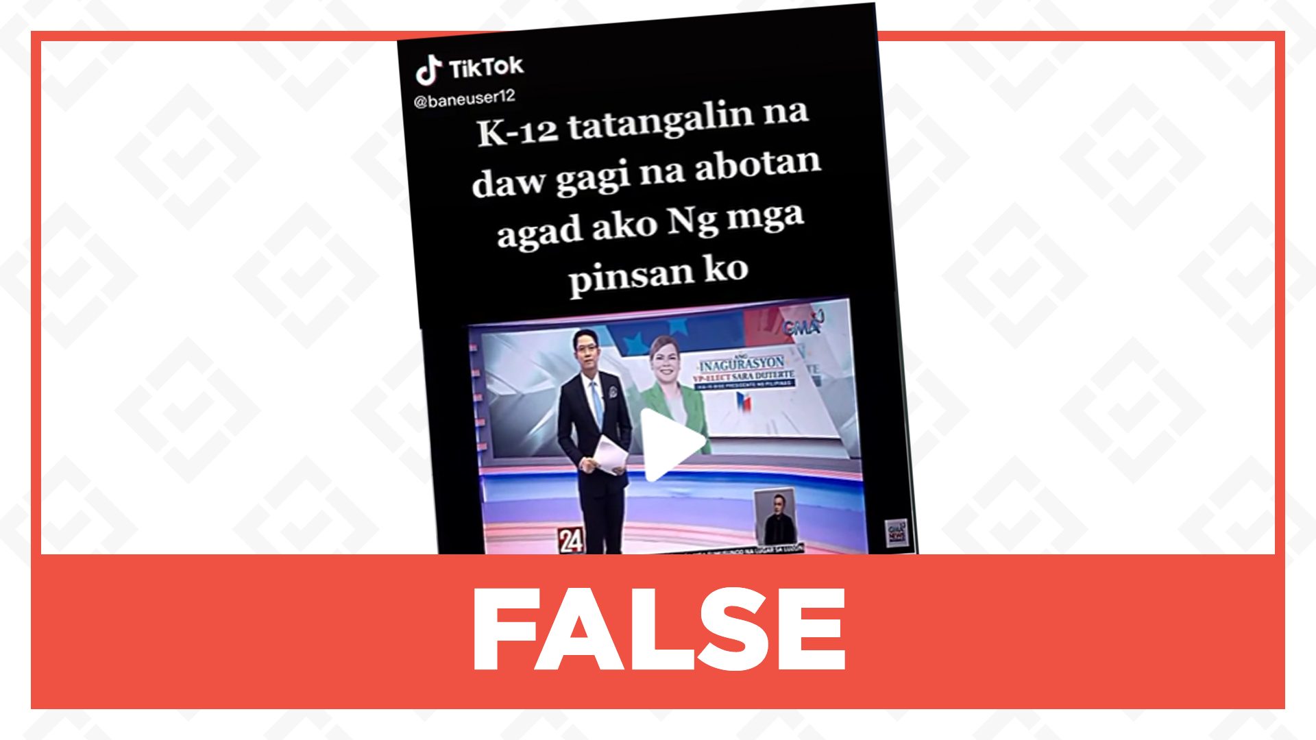 FALSE: VP Sara Duterte will scrap K to 12 program 