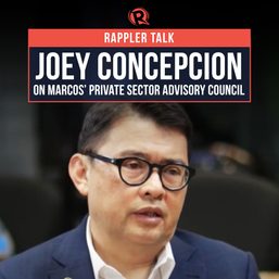 Rappler Talk: Joey Concepcion on Marcos’ Private Sector Advisory Council
