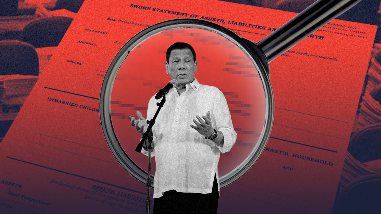 Duterte’s wealth remains secret until the end of his term
