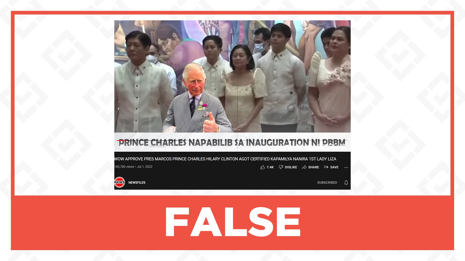 FALSE: Prince Charles impressed by Marcos’ inauguration