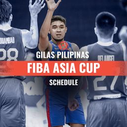 SCHEDULE: Gilas Pilipinas at FIBA Asia Cup