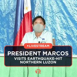 LIVESTREAM: Marcos visits earthquake-hit Northern Luzon