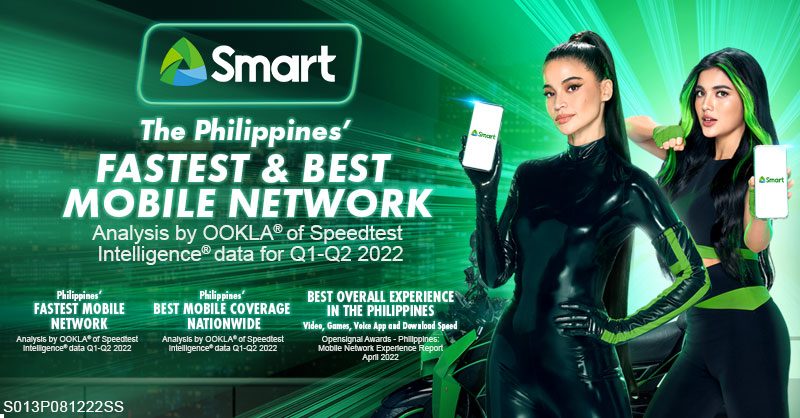 Smart awarded as Philippines’ Fastest and Best Mobile Network by Ookla