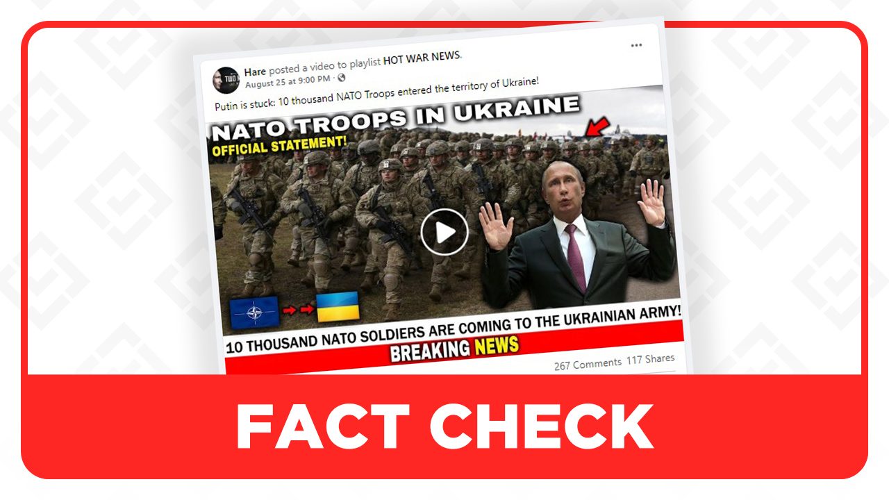 NATO did not send 10,000 troops to Ukraine