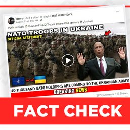 NATO did not send 10,000 troops to Ukraine