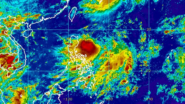 Tropical Depression Florita slightly intensifies over Philippine Sea