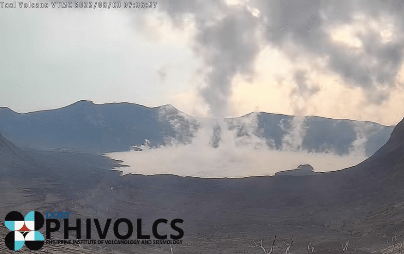 Taal Volcano again emits high level of sulfur dioxide on August 7