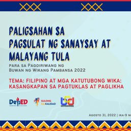 Central Luzon, Mimaropa, NCR nanguna sa patimpalak ng DepEd sa Buwan ng Wikang Pambansa 2022
