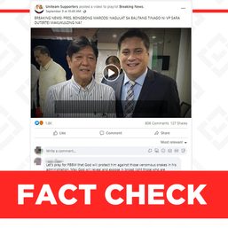 FALSE: Duterte thanks Robredo for setting aside politics to help after Odette