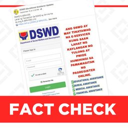 DSWD does not distribute ‘educational assistance’ directly to schools