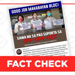 FALSE: Hontiveros was a member of Anakbayan, Gabriela, CPP-NPA