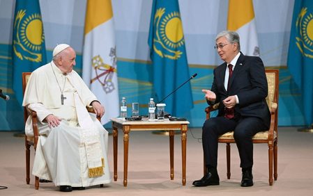 Pope arrives in Kazakhstan, says ‘always ready’ for China visit