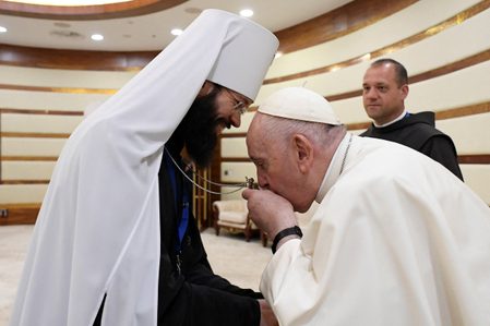 God does not back war, Pope Francis says in apparent criticism of Russian patriarch