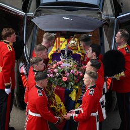 Thousands line streets as Queen Elizabeth’s coffin leaves her home