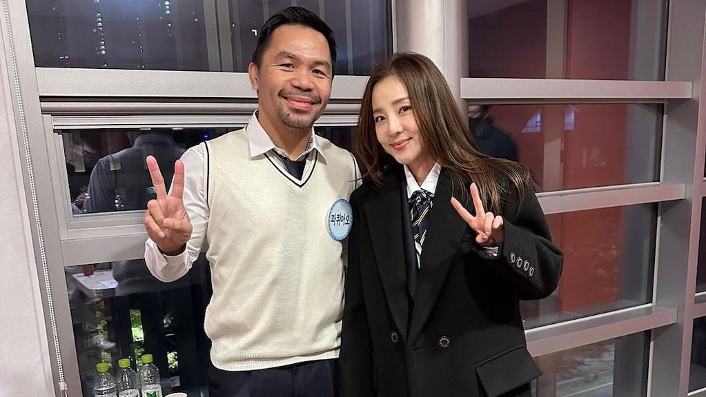 LOOK: Manny Pacquiao and Sandara Park meet up in Korea