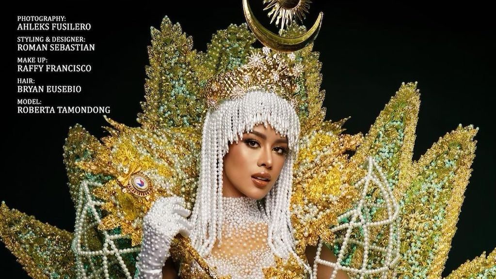 Roberta Tamondong memberi penghormatan kepada ratu kecantikan Filipina pertama dalam kostum nasional