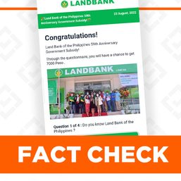 Land Bank of the Philippines not giving government financial aid on 60th anniversary