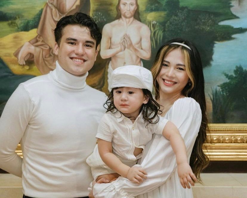 LOOK: Janella Salvador and Markus Paterson reunite at son’s baptism