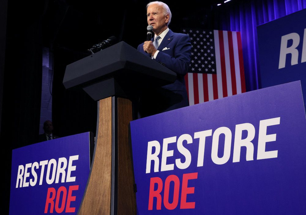 Biden pledges law on abortion rights if Democrats keep Congress