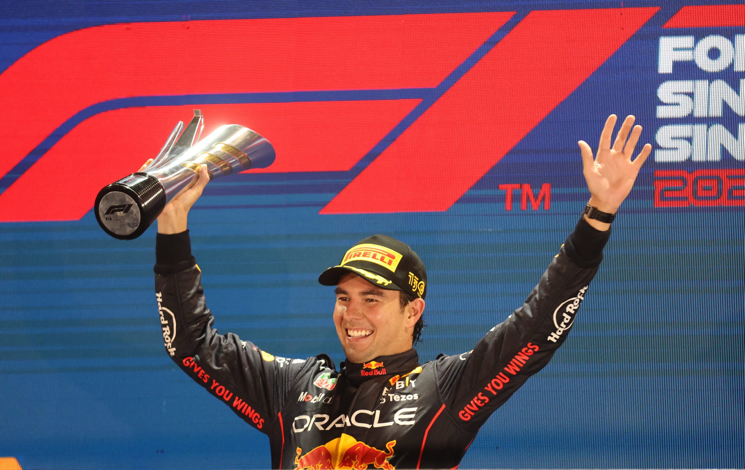 Perez wins in Singapore as Verstappen title celebrations on ice