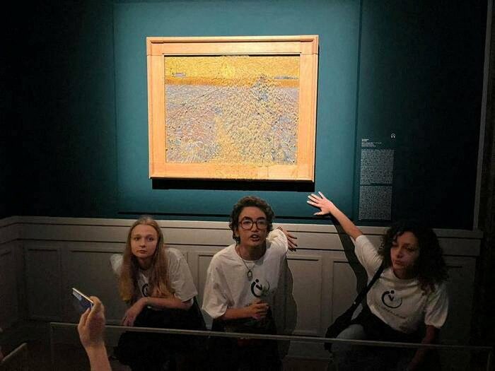 Soup thrown at another Van Gogh painting in Rome climate change protest