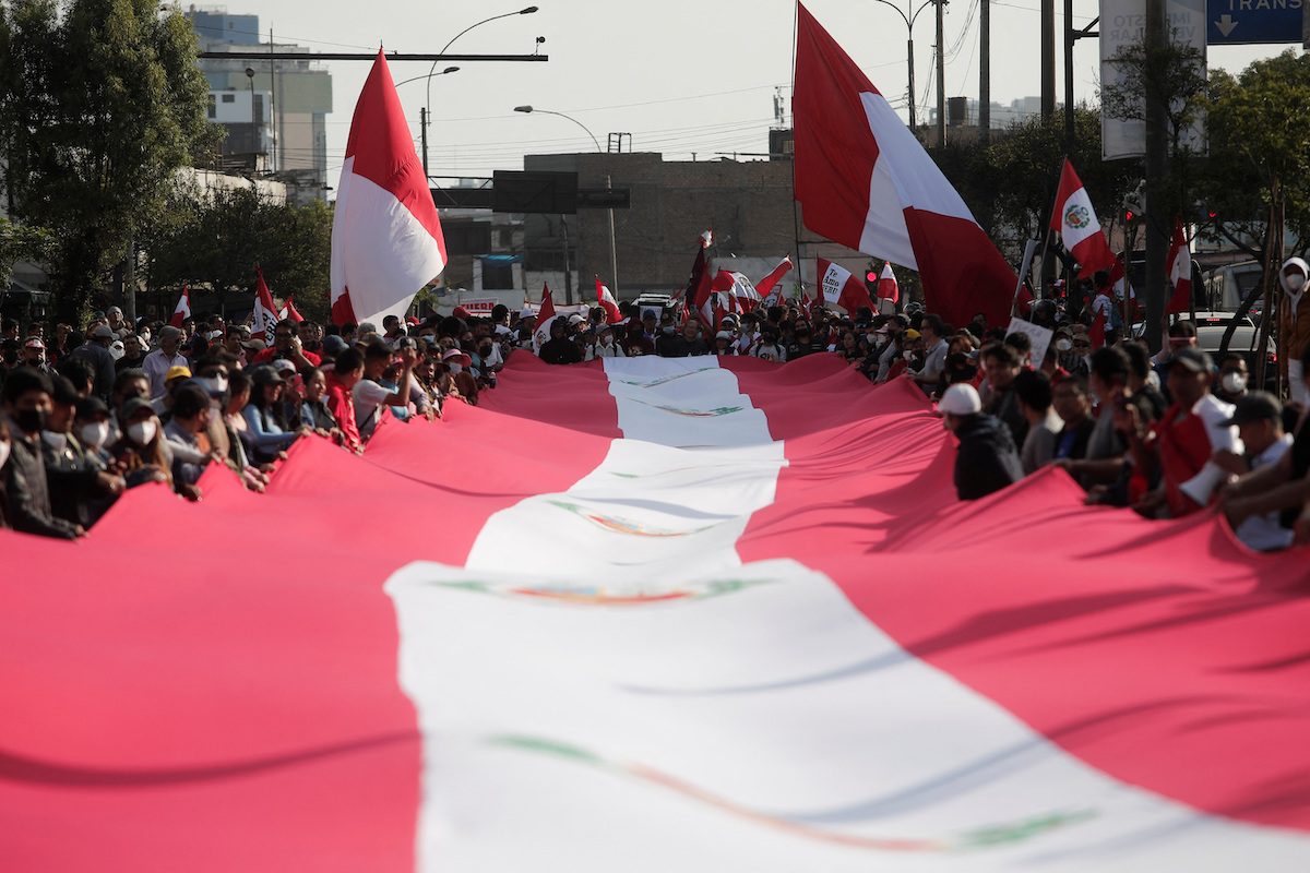 Thousands march in Peru, demanding resignation of leftist President Castillo