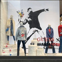 Banksy says fashion brand Guess ‘helped themselves’ to his work