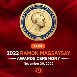 LIVE: 2022 Ramon Magsaysay Awards ceremony
