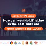 Join MovePH’s webinar: How can we #HoldTheLine in the post-truth era?
