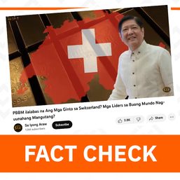 Marcos family stored ill-gotten wealth in Switzerland