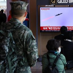 North Korea missile lands off South Korean coast for first time, prompting air raid warnings