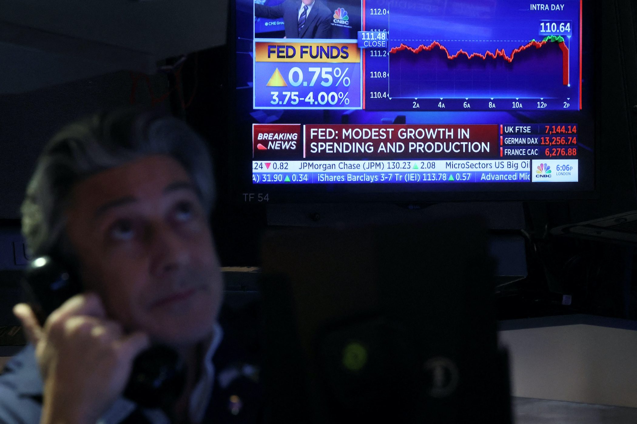 World equities fall, US Treasury yields rise after hawkish Fed