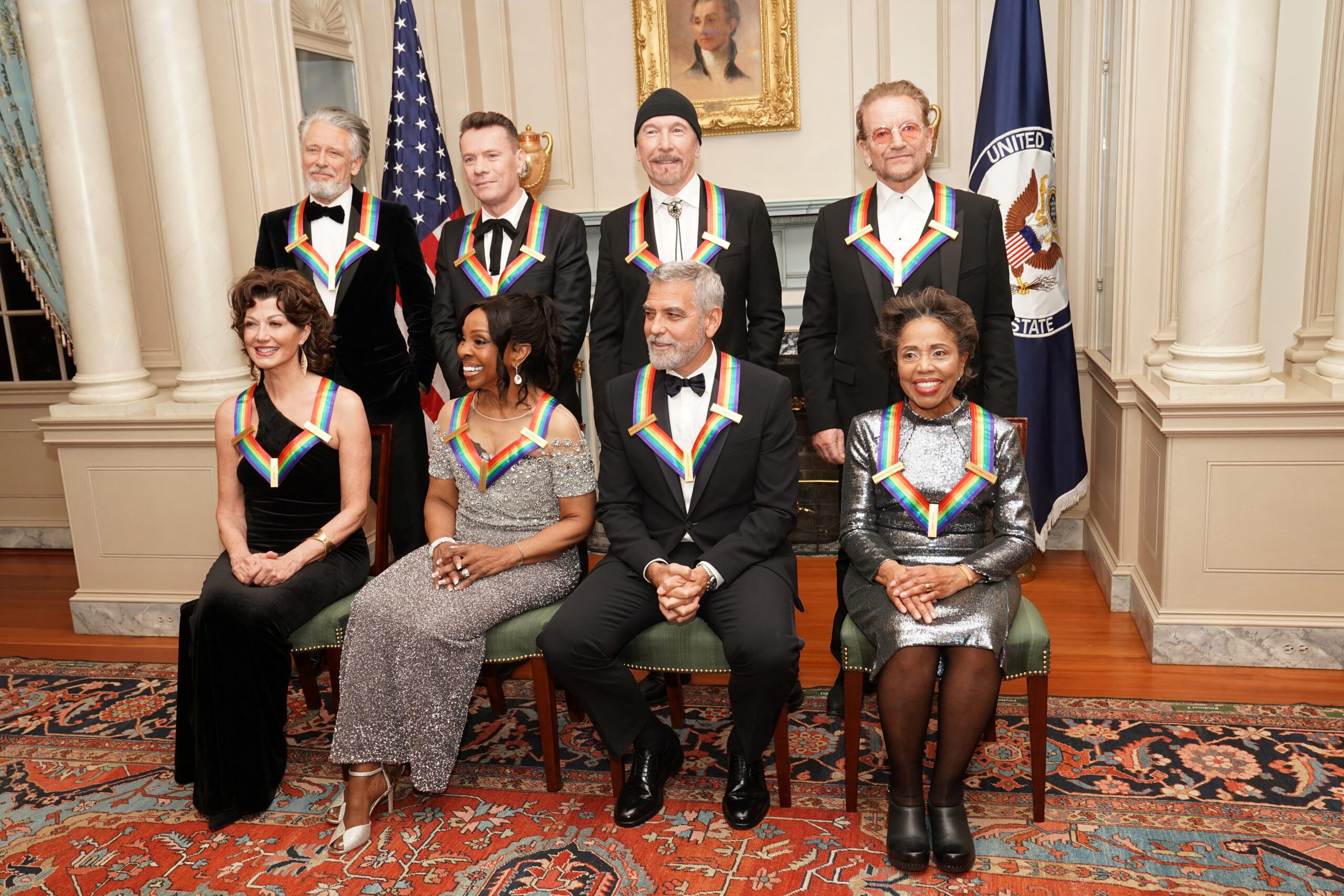 Biden praises George Clooney, U2, Gladys Knight, other Kennedy Center honorees