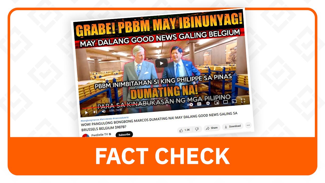 FACT CHECK: P9.8 bilyon lamang ang inulat na naiuwi ni Marcos mula sa Belgium