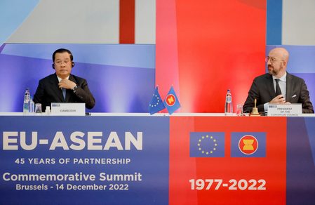 EU seeks firm words on Russia at first summit with ASEAN