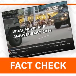 FACT CHECK: Video of military parade not from AFP’s 87th anniversary parade
