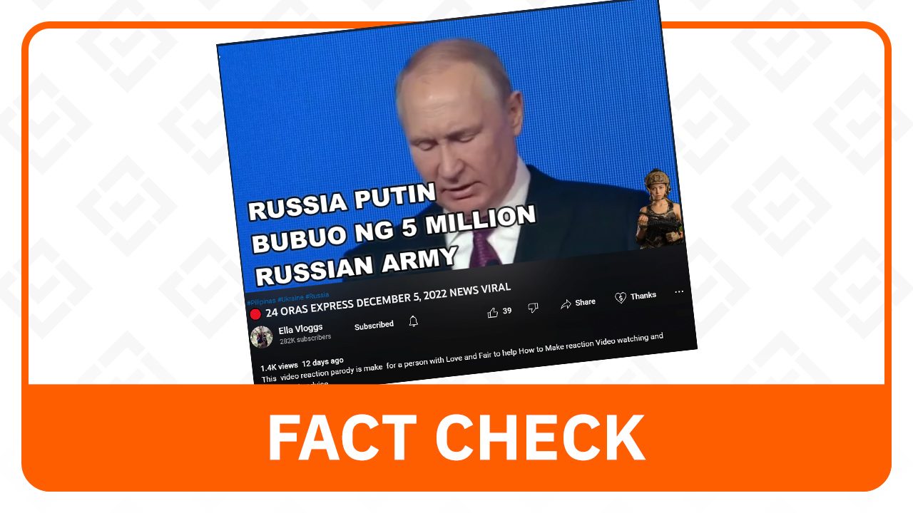 Putin increased army size to 2.04 million, not 5 million